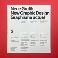 Neue Grafik / New Graphic Design / Graphisme actuel [First Ed. Near Complete]