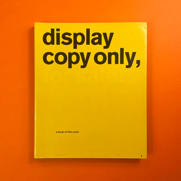 Display copy only, a book of Intro work. Buy and sell the best graphic design books, journals, magazines and posters with The Print Arkive.