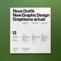 Neue Grafik / New Graphic Design / Graphisme actuel No.13 1962. Buy and sell the best graphic design books, journals, magazines and posters with The Print Arkive.