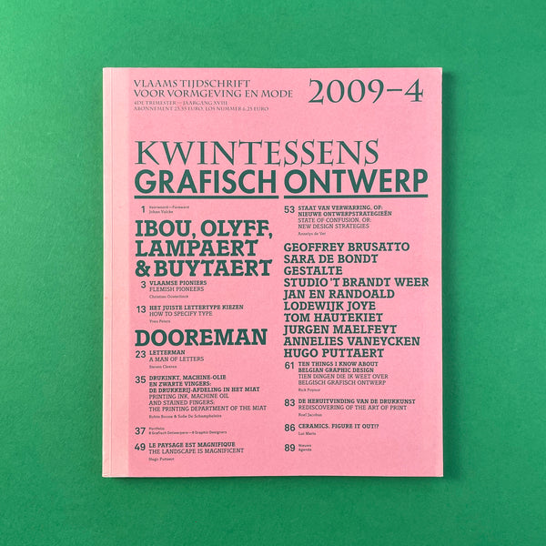 Kwintessens 2009-4. Buy and sell the best graphic design books, journals, magazines and posters with The Print Arkive.