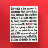 Inside Collett Dickenson Pearce (Limited edition box with VHS showreel). Buy and sell the best graphic design books, journals, magazines and posters with The Print Arkive.