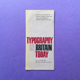 Typography in Britain Today / Piet Zwart [Exhibition Invitation]. Buy and sell the best graphic design books, journals, magazines and posters with The Print Arkive.