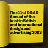 D&AD, Design & Art Direction Annual 2003