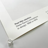 Vitsœ, Post-War Plastics: Dieter Ram’s innovations in design, 1956 to 1974 [Poster] NB Studio