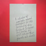 A calendar for 1991 designed by Alan Fletcher for Pentagram. Buy and sell the best original vintage posters and prints with The Print Arkive.