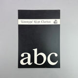 abc, ’Linotype’ Claritas [Type Specimen]. Buy and sell the best graphic design books, journals, magazines and posters with The Print Arkive.