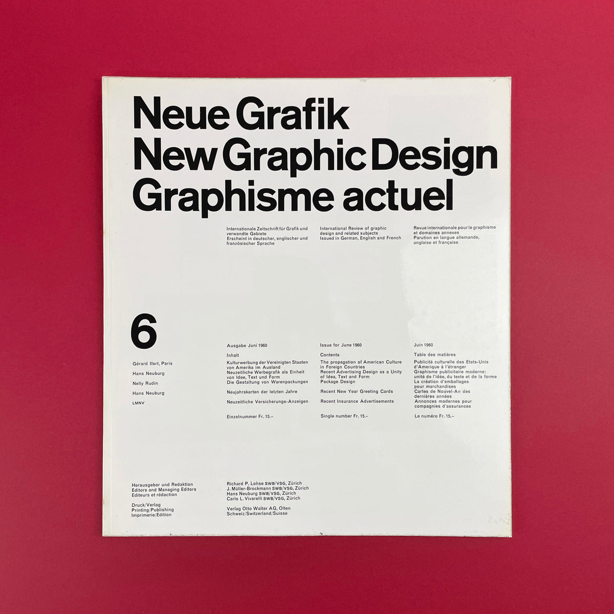 Neue Grafik / New Graphic Design / Graphisme actuel No.6 1960 – The ...