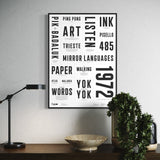 Visual Grammar: Astrid Stavro [Lecture Poster] Typographic Circle