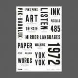 Visual Grammar: Astrid Stavro [Lecture Poster] Typographic Circle
