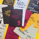 Fenner Paper: Type [Postcards]. Buy and sell the best graphic design books, journals, magazines and posters with The Print Arkive.