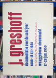 J. Greshoff retrospective [Exhibition Poster] Willem Sandberg, 1959