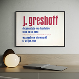 J. Greshoff retrospective [Exhibition Poster] Willem Sandberg, 1959
