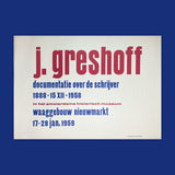J. Greshoff retrospective [Exhibition Poster] Stedelijk Museum, 1959. Buy and sell the best original vintage posters and prints with The Print Arkive.