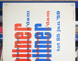 Wollner textielontwerpen [Exhibition Poster] Willem Sandberg, 1959