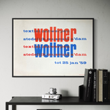 Wollner textielontwerpen [Exhibition Poster] Willem Sandberg, 1959