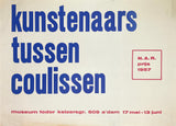 Kunstenaars tussen coulissen [Exhibition Poster] Willem Sandberg, 1957