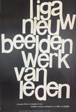 Liga Nieuw Beelden [Exhibition Poster] Wim Strijbosch, 1958