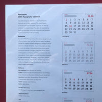 Pentagram 365, Typography Calendar - Kit Hinrichs