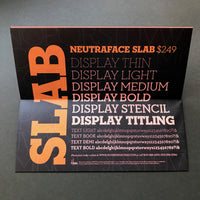 Neutraface Slab Font Catalog (House Industries)
