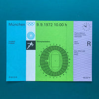 1972 Munich Olympic Football Ticket 9.9.1972