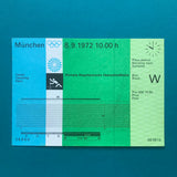1972 Munich Olympic Canoeing Ticket 8.9.1972