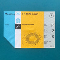 1972 Munich Olympic Handball Ticket 3.9.1972