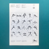 Official Symbols of the 21 disciplines at the Olympic Games Munich 1972