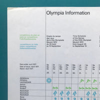 Time Schedule of the Games of the XXth Olympiad Munich 1972