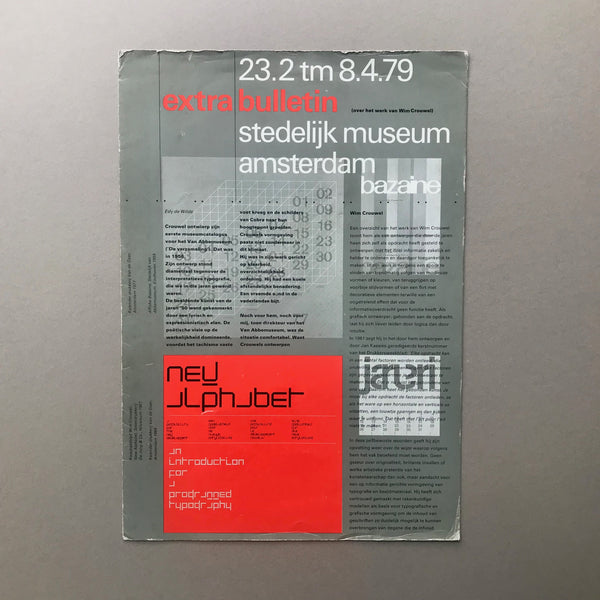 Stedelijk Museum Extra Bulletin 4/79 (Wim Crouwel)