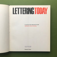 Lettering Today - A survey and reference book