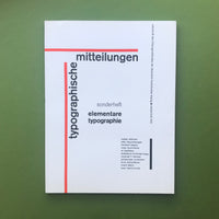 Typographische Mitteilungen. Oktoberheft 1925. Sonderheft: Elementare Typographie (Jan Tschichold)