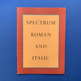 Spectrum Roman and Italic (Monotype Corporation)