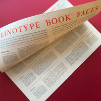 Linotype Type Faces for Books