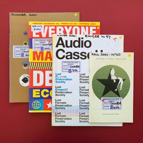 Emigre Magazine. Type and font foundry specimen books. 2001
