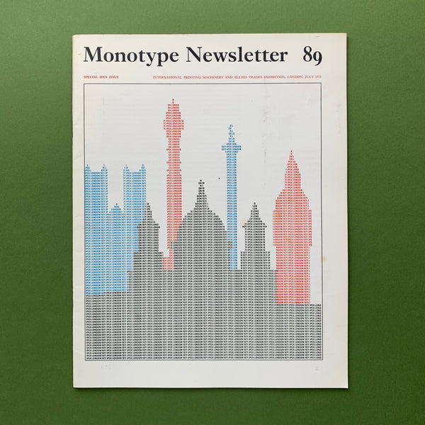 Monotype Newsletter No.89, July 1971, first edition vintage monotype book for sale at The Print Arkive. Buy and sell your old design books.