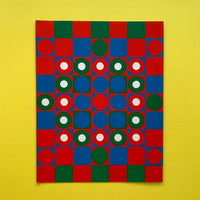 Recent Work by Brian Rice, New Vision Centre Gallery, 1965. Vintage screenprint for sale.