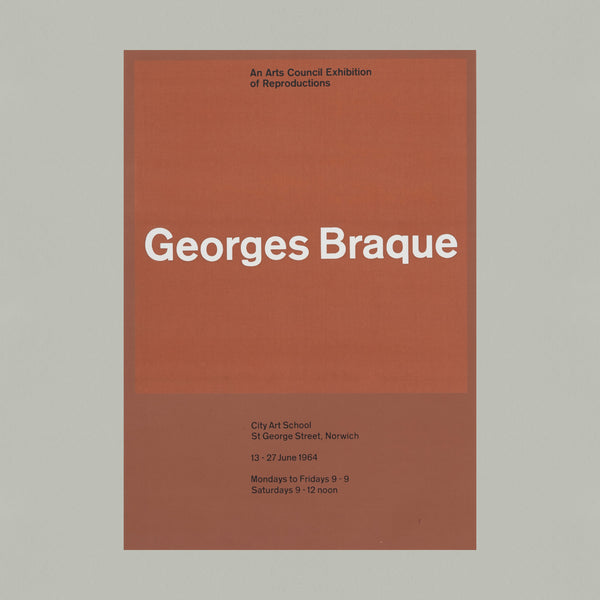 Georges Braque (Arts Council, 1964). Printed by Kelpra Studio. Buy and sell vintage design posters with The Print Arkive. 
