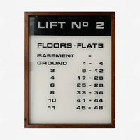 Salvaged 1960s tower block signage. Buy and sell vintage design posters with The Print Arkive. 