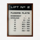 Salvaged 1960s tower block signage. Buy and sell vintage design posters with The Print Arkive. 