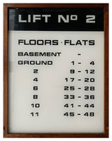 Salvaged 1960s tower block signage. Buy and sell vintage design posters with The Print Arkive. 