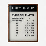 Salvaged 1960s tower block signage. Buy and sell vintage design posters with The Print Arkive. 