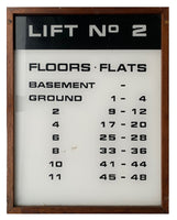 Salvaged 1960s tower block signage. Buy and sell vintage design posters with The Print Arkive. 