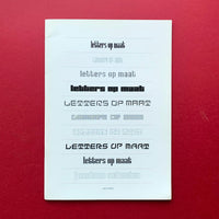 Letters op maat. Lecturis 18, Wim Crouwel. 1987.  Buy and sell your out of print and vintage typography books and magazines with The Print Arkive.