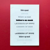 Letters op maat. Lecturis 18, Wim Crouwel. 1987.  Buy and sell your out of print and vintage typography books and magazines with The Print Arkive.