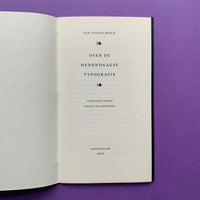 Over De Hedendaagse Typografie (Jan Tschichold)