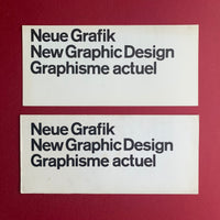 Neue Grafik / New Graphic Design / Graphisme actuel – First Edition Complete Set