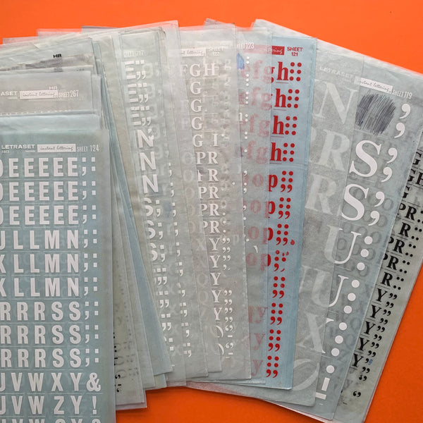 Letraset Instant Lettering (x33 sheets, boxed) – The Print Arkive