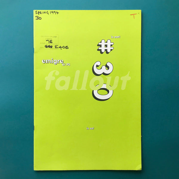 Emigre Issue #30 (Fallout)