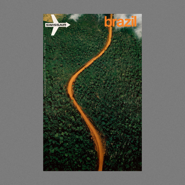 Swissair Brazil (1972 Airview Poster)